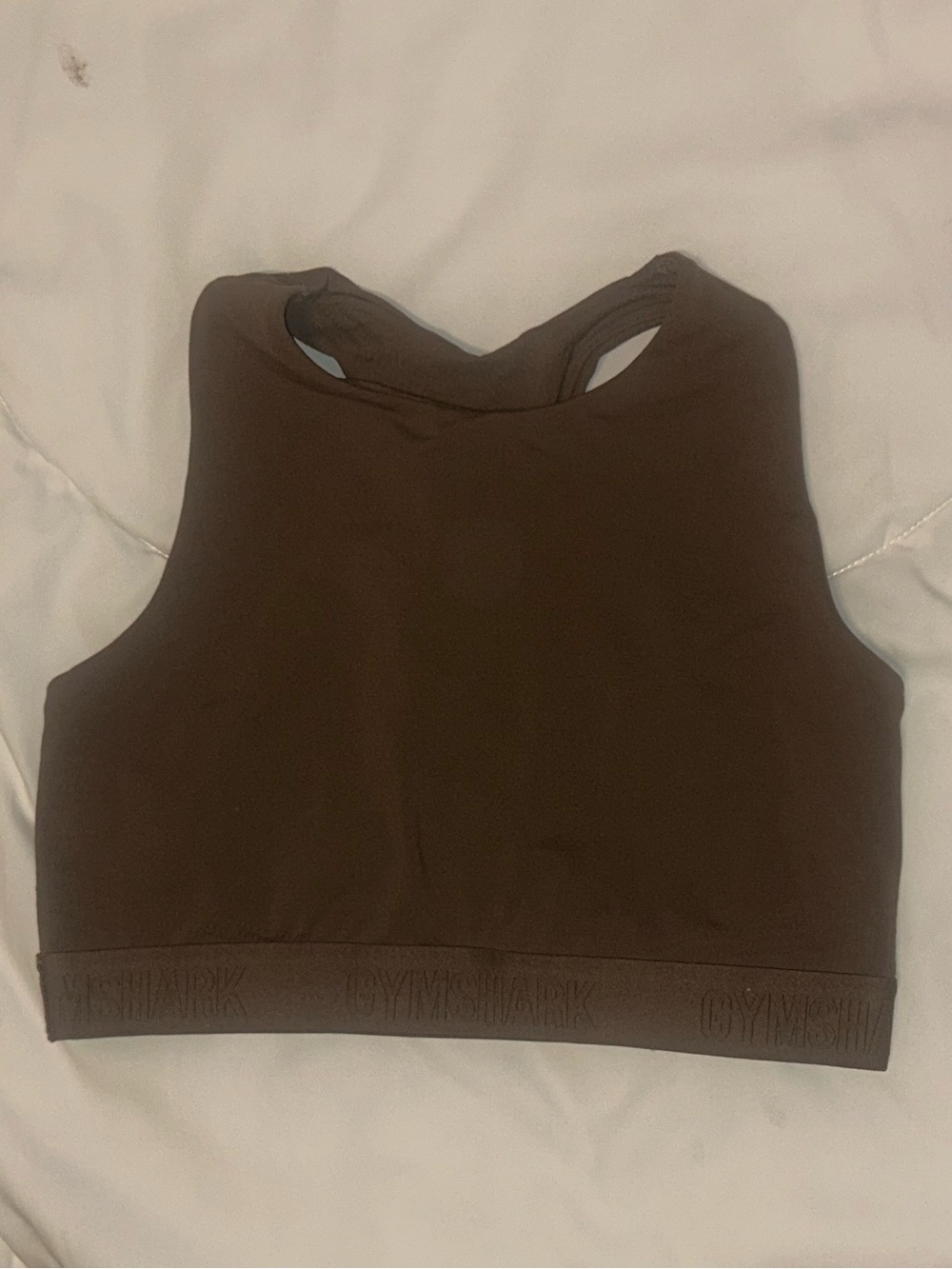 Gymshark Cement Brown 315 Performance High Neck Sports Bra